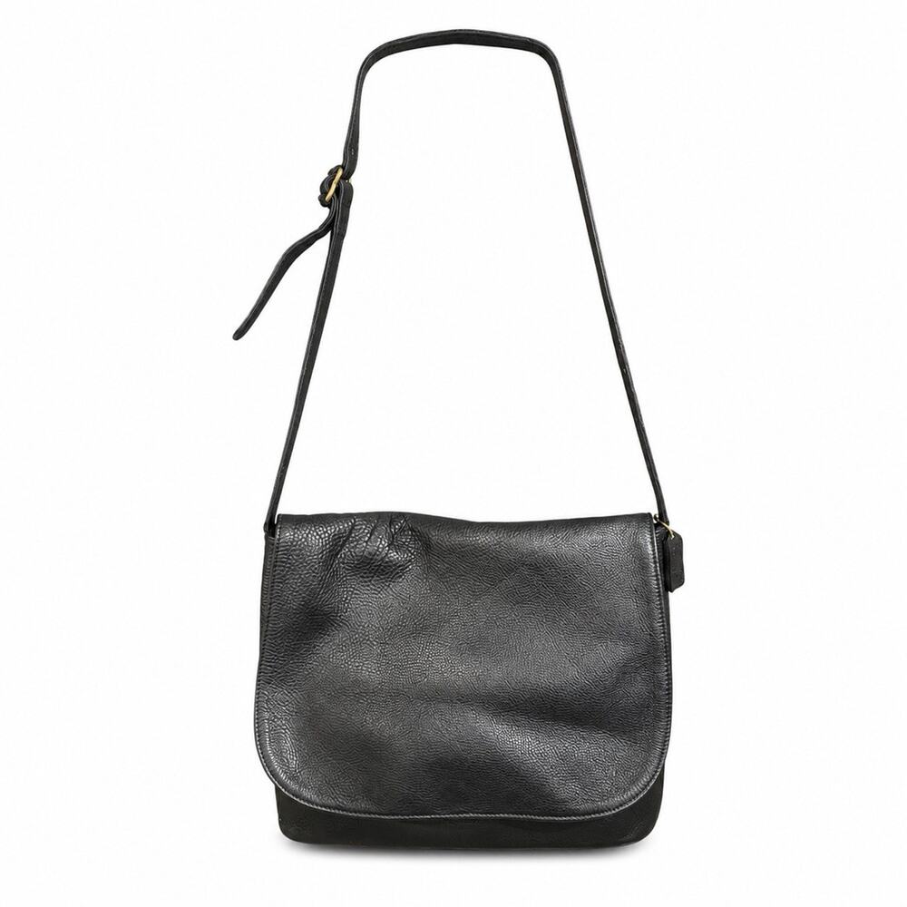 Vintage 1994 Bag Coach 7902 Metropolitan Black Pebbled Leather USA crossbody